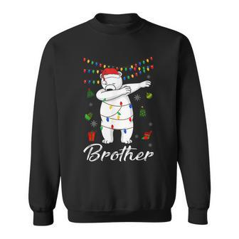 Brother Bear Dabbing Lights Santa Funny Christms Family Xmas Men Women Sweatshirt Graphic Print Unisex - Thegiftio UK