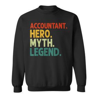 Buchhalter Hero Myth Legend Retro Vintage Buchhaltung V2 Sweatshirt - Seseable