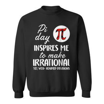 Buffalo Plaid Pi Symbol Pi Day Inspires Me Math Lover Gifts V3 Sweatshirt - Seseable