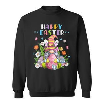 Bunny Gnome Rabbit Eggs Hunting Happy Easter Day Funny Sweatshirt | Mazezy