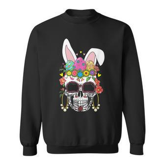 Bunny Sugar Skull Happy Easter Matching Mexican Skull Lover Sweatshirt | Mazezy