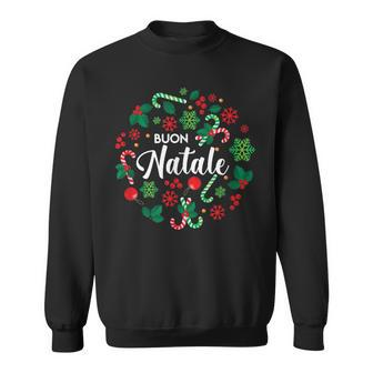 Buon Natale Italian Merry Christmas Holiday Greeting Xmas Men Women Sweatshirt Graphic Print Unisex - Seseable