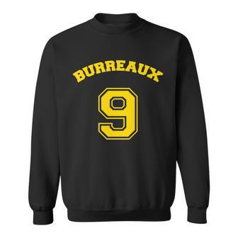 Burreaux Number 9 Louisiana Football Fan Men Women Sweatshirt Graphic Print Unisex - Thegiftio UK