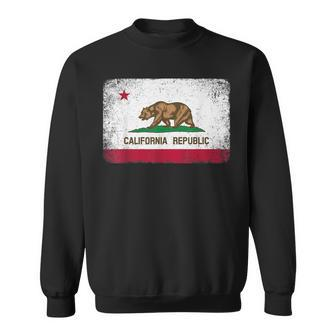 California Flag Republic Vintage Retro Distressed Gift Women Men Women Sweatshirt Graphic Print Unisex - Seseable