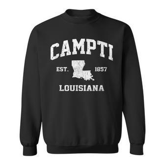 Campti Louisiana La Vintage State Athletic Style Sweatshirt - Seseable