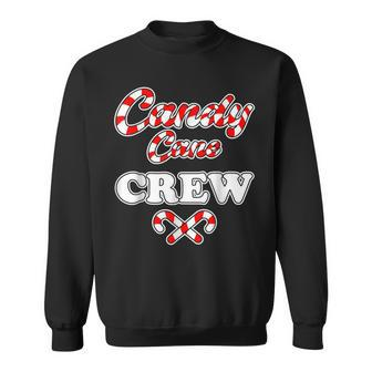 Candy Cane Crew Funny Christmas Candy Lover Matching Family Men Women Sweatshirt Graphic Print Unisex - Seseable