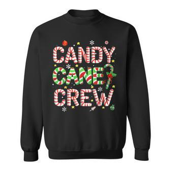 Candy Cane Crew Funny Christmas Candy Lover X Mas Pajamas Men Women Sweatshirt Graphic Print Unisex - Seseable