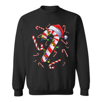 Candy Cane Merry And Bright Red And White Candy Costume Men Women Sweatshirt Graphic Print Unisex - Seseable