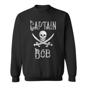 Captain Bob - Vintage Personalized Pirate Boating Gift Sweatshirt - Seseable
