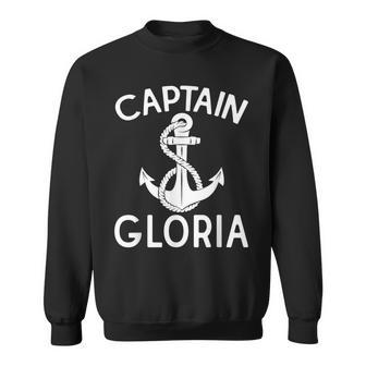 Captain Gloria Yacht Ship Boating Boat Anchor Sweatshirt - Thegiftio UK