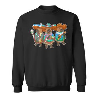 Capybara Gifts Capybara Cinco De MayoMexican Musician Band Sweatshirt | Mazezy