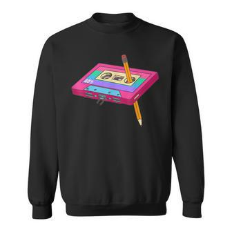Cassette Tape Pencil 80S Music Mixtape Style Gift Sweatshirt - Seseable
