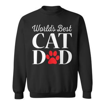 Cat Dad Gift For Worlds Best Cat Dad Gift For Mens Sweatshirt | Mazezy