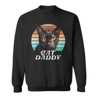 Cat Daddy Black Cat Vintage Eighties Style Cat Retro Sweatshirt - Seseable