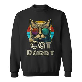 Cat Daddy Retro Cat Dad 80S 90S Vintage Sweatshirt - Seseable