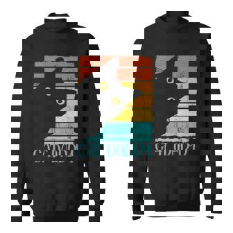 Cat Daddy Vintage Eighties Style Retro Sunset Fathers Day Sweatshirt - Thegiftio UK