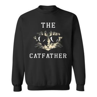Cat Father Kitty Dad Fathers Day Meow Feline Gift For Mens Sweatshirt | Mazezy