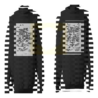 Cat Got Your Tongue Men Women Sweatshirt Graphic Print Unisex - Thegiftio