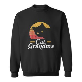 Cat Grandma Vintage Eighties Style Sun Cat Retro Men Women Sweatshirt Graphic Print Unisex - Thegiftio UK