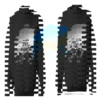 Cat Pilot In Fighting Jet | Cute Kitty Pilot Gift Sweatshirt | Seseable UK