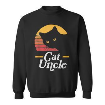Cat Uncle Vintage 80S Style Cat Retro Distressed Sweatshirt - Seseable