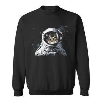 Catronaut Cat Astronaut Deep In Space Men Women Sweatshirt Graphic Print Unisex - Thegiftio UK