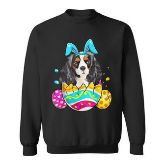 Cavalier King Charles Spaniel Bunny Ears Eggs Easter Day Dog Sweatshirt | Mazezy