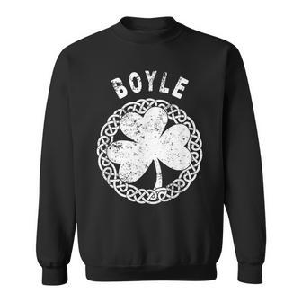 Celtic Theme Boyle Irish Family Name Sweatshirt - Seseable