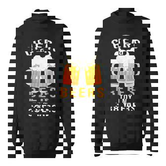 Cheers And Beers To 38 Years 38Th Birthday Celebration Gift Men Women Sweatshirt Graphic Print Unisex - Thegiftio