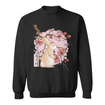 Cherry Blossom Kawaii Cute Rabbit Kawaii Japanese Style Sweatshirt | Mazezy