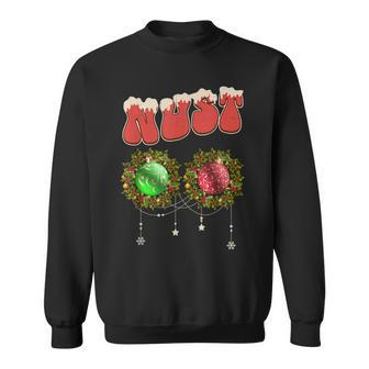 Chest Nuts Christmas Funny Couples Christmas Chestnuts V2 Men Women Sweatshirt Graphic Print Unisex - Thegiftio UK