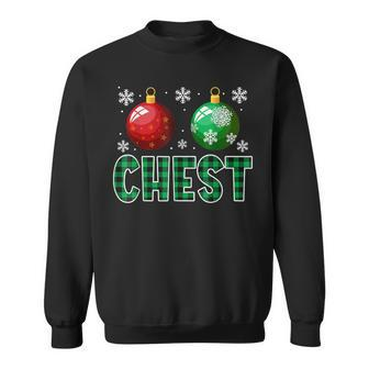 Chest Nuts Christmas T Matching Couple Chestnuts Funny Sweatshirt - Thegiftio UK
