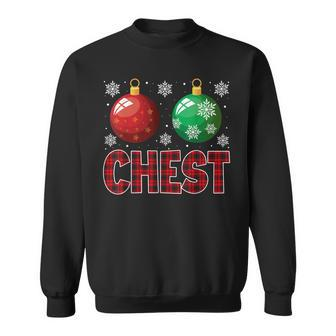 Chest Nuts Matching Chestnuts Funny Christmas Couples Chest V3 Men Women Sweatshirt Graphic Print Unisex - Seseable