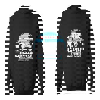 Chicago House Music Vintage Skyline Dj Gift Men Women Sweatshirt Graphic Print Unisex - Thegiftio