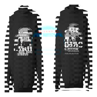 Chicago House Music Vintage Skyline Dj Gift V2 Men Women Sweatshirt Graphic Print Unisex - Thegiftio