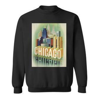Chicago - Retro Vintage - Throwback Design - Classic Sweatshirt - Thegiftio UK