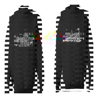 Chicago Skyline Paint Splatter Sweatshirt - Thegiftio
