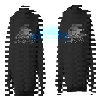Chicago Skyline T - Chicago Skyline At Night Men Women Sweatshirt Graphic Print Unisex - Thegiftio
