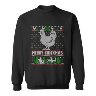 Chicken Rooster Merry Chickmas Ugly Christmas Gift Sweatshirt - Monsterry