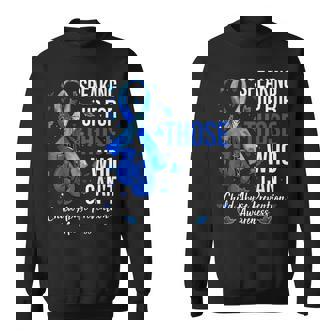 Child Abuse Prevention Awareness Boxing Gloves Blue Ribbon Sweatshirt | Mazezy