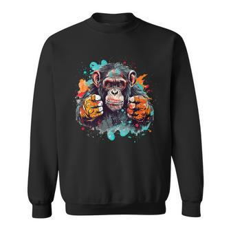 Chimpanzee Battle-Ready Protective Gear Resilient Sweatshirt | Mazezy