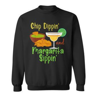 Chip Dippin And Margarita Sippin Cinco De Mayo V2 Men Women Sweatshirt Graphic Print Unisex - Seseable