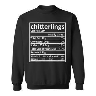 Chitterlings Nutrition Thanksgiving Food Facts Xmas Gift Men Women Sweatshirt Graphic Print Unisex - Seseable