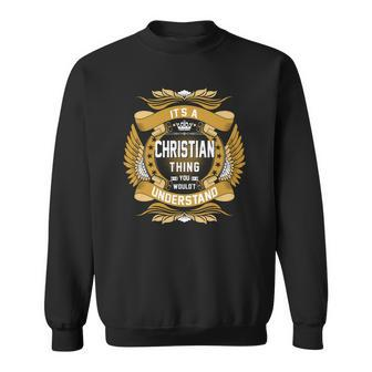 Christian Name Christian Family Name Crest Sweatshirt - Seseable
