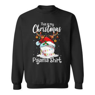 This Is My Christmas Baseball-Pyjama Für Mama Frauen Mädchen Sweatshirt - Seseable