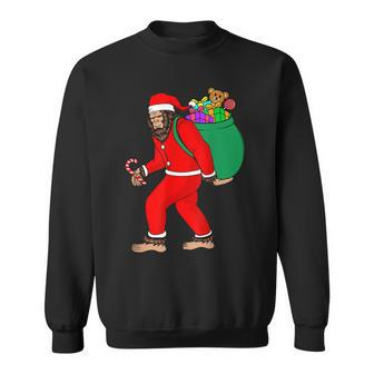 Christmas Bigfoot Santa Sacks Christmas Bag Sasquatch Xmas Men Women Sweatshirt Graphic Print Unisex - Thegiftio UK