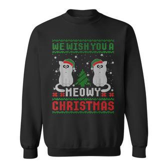 Christmas Cat Meowy Christmas Cat Christmas Sweater V2 Men Women Sweatshirt Graphic Print Unisex - Seseable