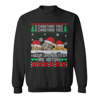 Christmas Cat Meowy Christmas Cat Christmas Sweater V3 Men Women Sweatshirt Graphic Print Unisex - Seseable