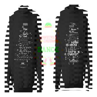 Christmas Cheer Is Teaching Dance Santa Elf Teacher Group Men Women Sweatshirt Graphic Print Unisex - Thegiftio