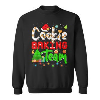 Christmas Cookie Baking Team Xmas Lights Santa Gingerbread Men Women Sweatshirt Graphic Print Unisex - Seseable